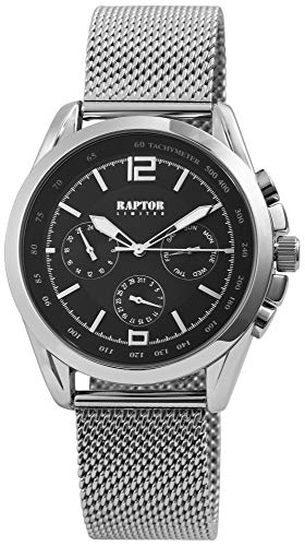 Raptor Limited Herren-Uhr Milanaiseband Multifunktion Analog Quarz RA20222 von Raptor