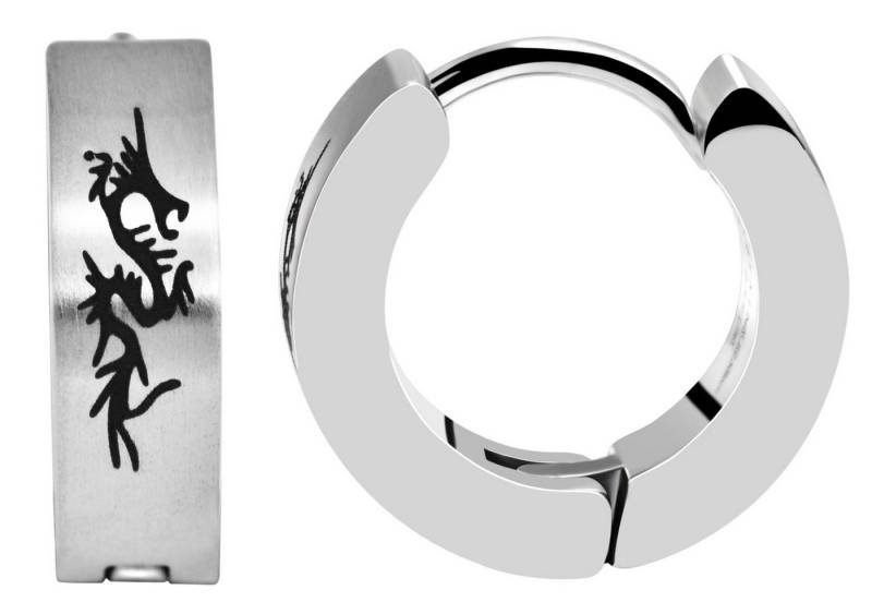 Raptor Ohrring-Set Dragan Creolen Ohrringe Edelstahl silber Damen wasserfest (Paar) von Raptor