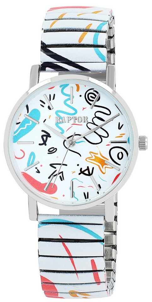 Raptor Quarzuhr Colorful Edition Colorful Edition, Mineralglas von Raptor