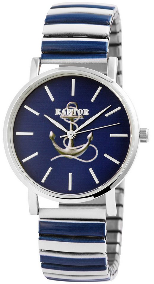 Raptor Quarzuhr Colorful Edition mit Edelstahlzugarmband, 3 ATM, Mineralglas von Raptor