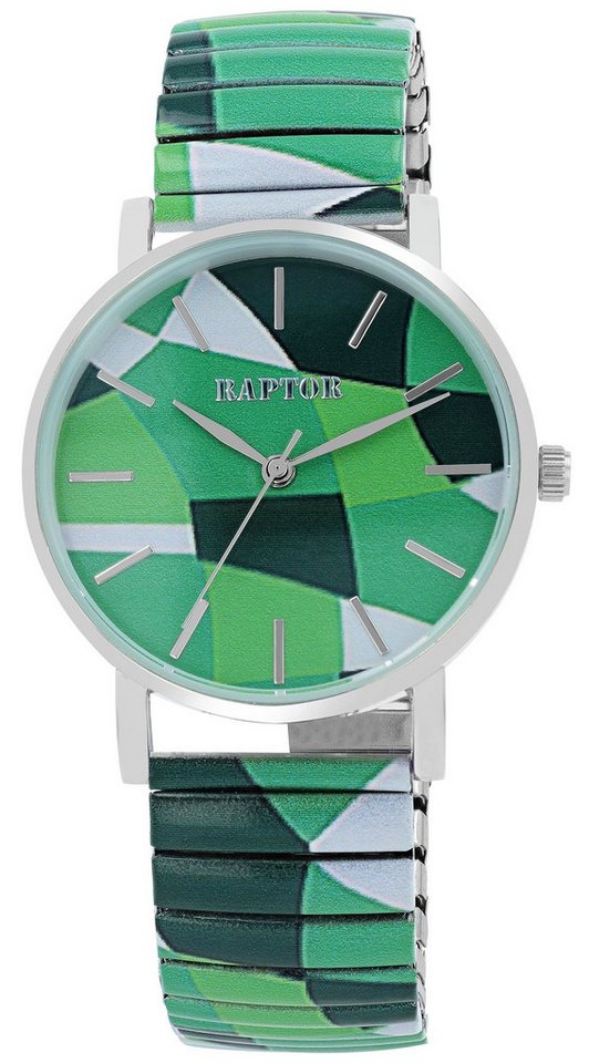 Raptor Quarzuhr Colorful Edition mit Edelstahlzugarmband, 3 ATM, Mineralglas von Raptor