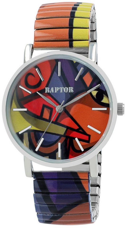 Raptor Quarzuhr Colorful Edition Raptor Damenarmbanduhr "Colorful Edition" mit von Raptor
