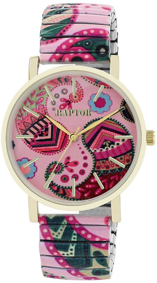 Raptor Quarzuhr Colorful Edition Raptor Damenarmbanduhr "Colorful Edition" mit von Raptor