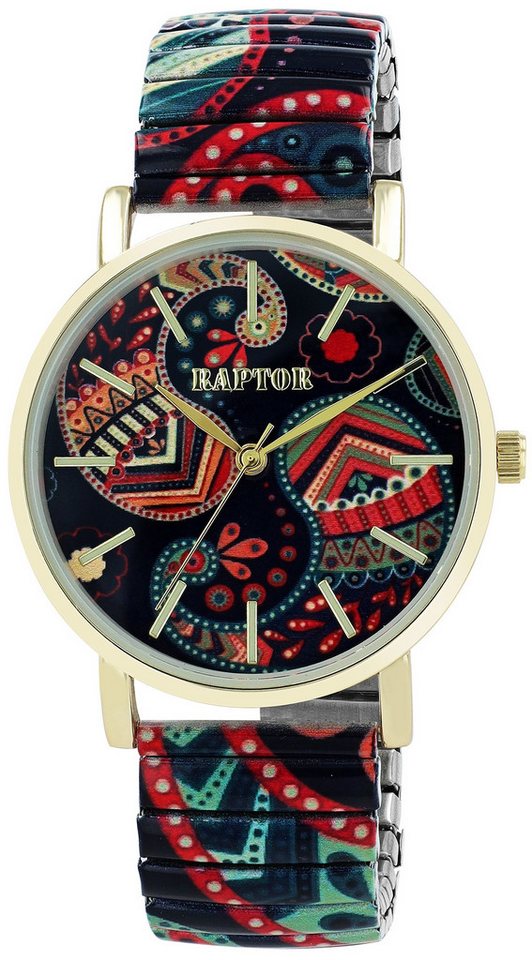 Raptor Quarzuhr Colorful Edition Raptor Damenarmbanduhr "Colorful Edition" mit von Raptor