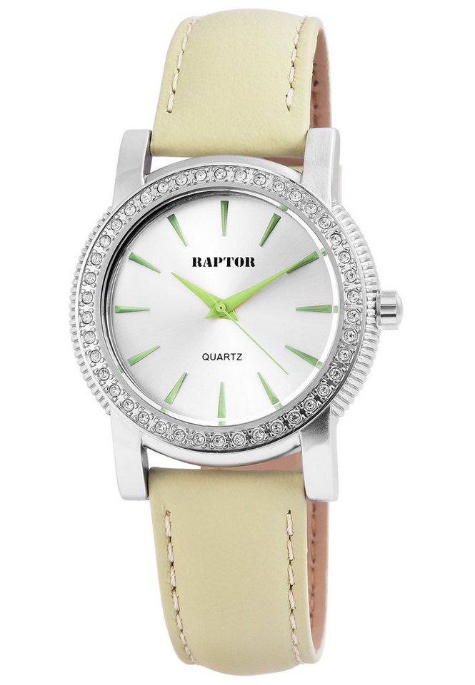 Raptor Quarzuhr Corruga Raptor Damenuhr "Corruga" mit Oberseite Echtleder von Raptor