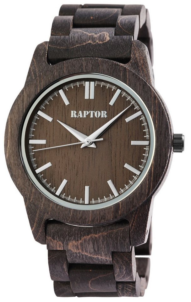 Raptor Quarzuhr Elementary Raptor Herrenarmbanduhr "Elementary" aus Holz von Raptor