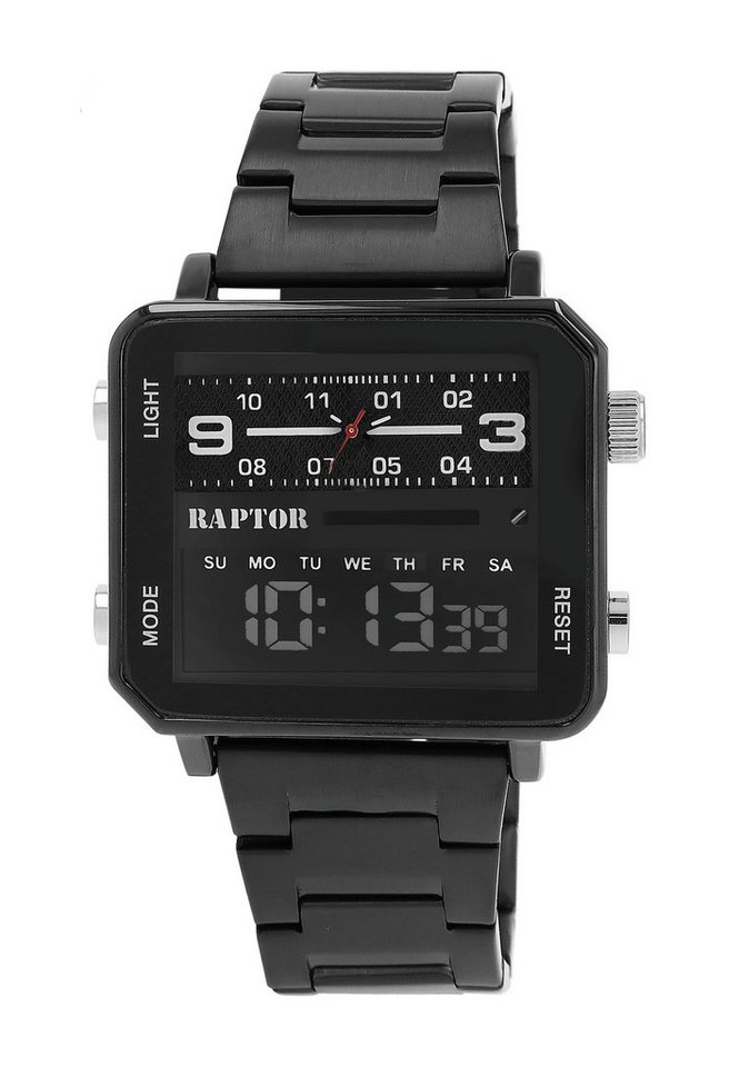 Raptor Quarzuhr Fabius Raptor Herrenuhr "Fabius" mit Edelstahlarmband, eckig von Raptor