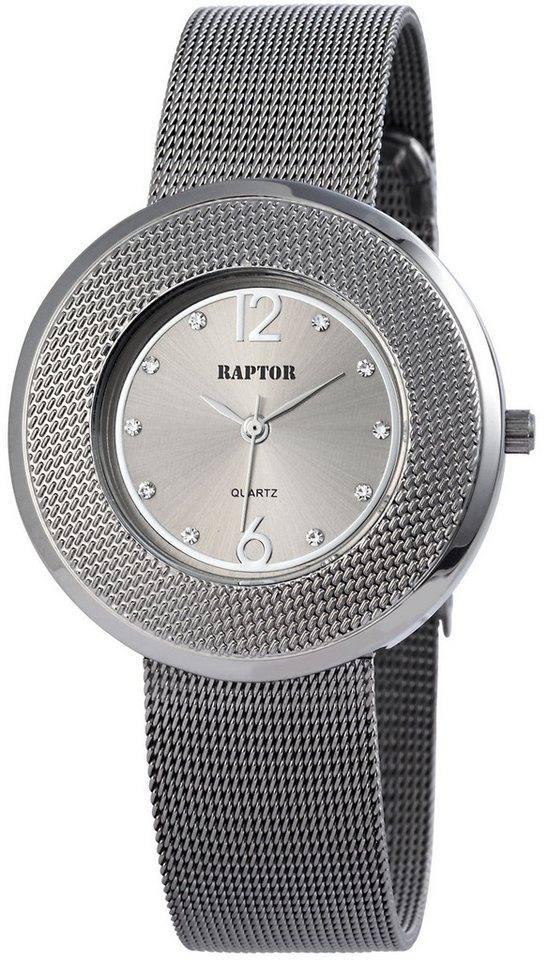 Raptor Quarzuhr Spice Raptor Damenuhr mit Edelstahlmeshband von Raptor