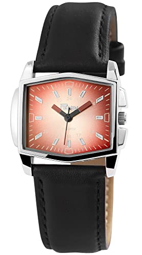 Raptor Ruthy Damen-Uhr Leder Dornschließe analog Quarz RA10193 (schwarz rot) von Raptor