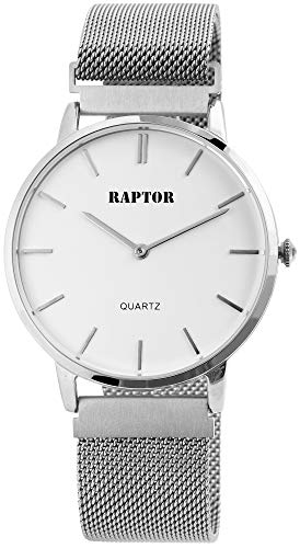 Raptor Magnetic Unisex-Uhr Edelstahlmilanaiseband Magnetverschluss Analog Quarz RA20202 (Silberfarbig) von Raptor