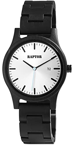 Raptor Unisex-Uhr Malte Holz Faltschließe Analog Quarz RA20359 (Ahornholz) von Raptor