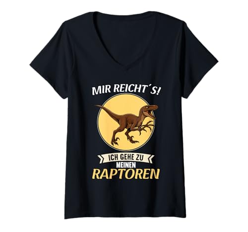 Damen Raptoren Raptor T-Shirt mit V-Ausschnitt Damen Raptoren Raptor T-Shirt mit V-Ausschnitt von Raptoren Raptor Tier Shop