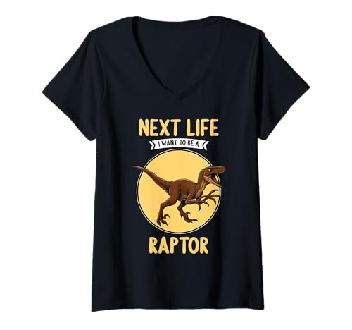 Damen Raptoren Raptor T-Shirt mit V-Ausschnitt Damen Raptoren Raptor T-Shirt mit V-Ausschnitt von Raptoren Raptor Tier Shop