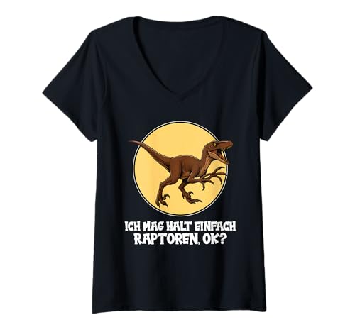 Damen Raptoren Raptor T-Shirt mit V-Ausschnitt Damen Raptoren Raptor T-Shirt mit V-Ausschnitt von Raptoren Raptor Tier Shop