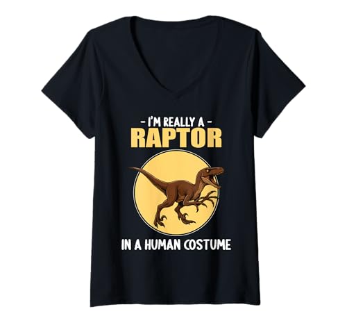 Damen Raptoren Raptor T-Shirt mit V-Ausschnitt Damen Raptoren Raptor T-Shirt mit V-Ausschnitt von Raptoren Raptor Tier Shop