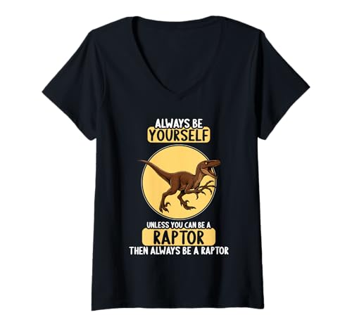Damen Raptoren Raptor T-Shirt mit V-Ausschnitt Damen Raptoren Raptor T-Shirt mit V-Ausschnitt von Raptoren Raptor Tier Shop