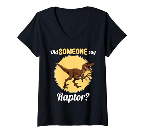 Damen Raptoren Raptor T-Shirt mit V-Ausschnitt Damen Raptoren Raptor T-Shirt mit V-Ausschnitt von Raptoren Raptor Tier Shop