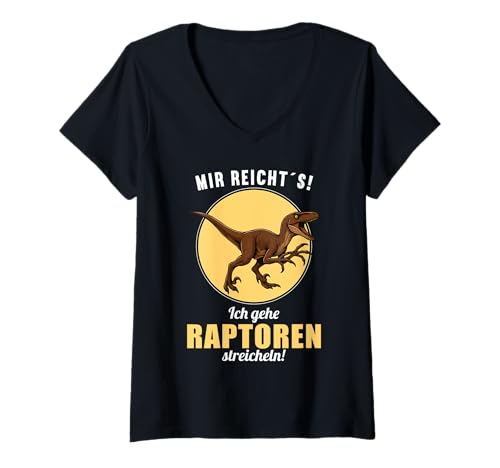 Damen Raptoren Raptor T-Shirt mit V-Ausschnitt Damen Raptoren Raptor T-Shirt mit V-Ausschnitt von Raptoren Raptor Tier Shop