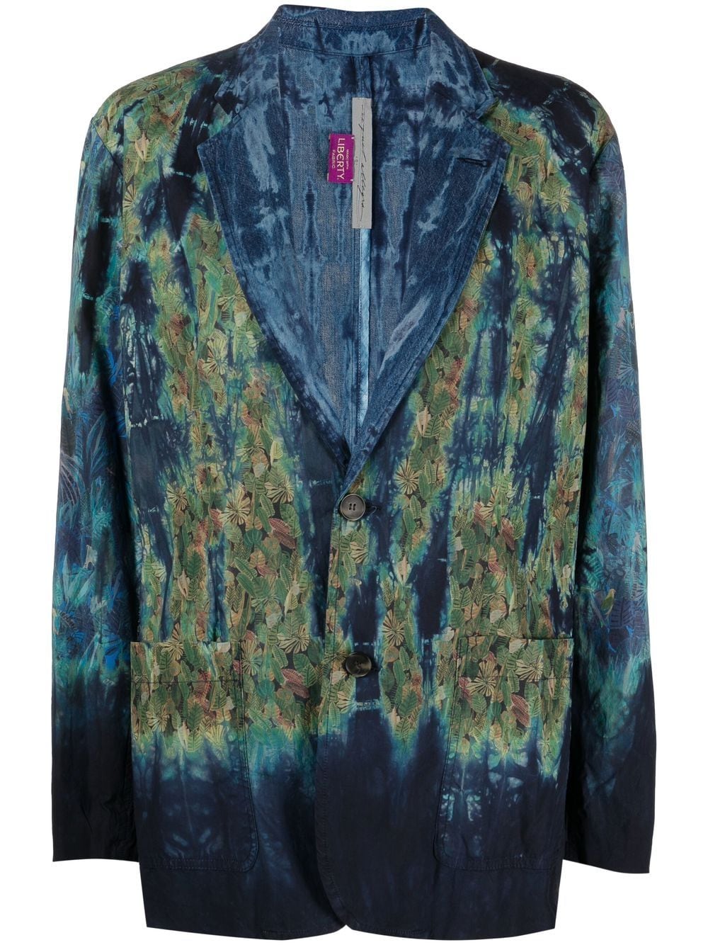 Raquel Allegra x Liberty Blazer mit Batik-Print - Blau von Raquel Allegra