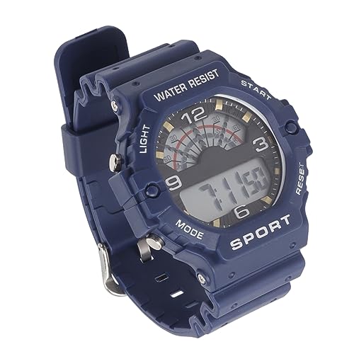 Raqz Sport Herren Digitaluhr, 12 24 Stunden System WR50M wasserdichte Herren Digitale Sportarmbanduhr Kautschukarmband Leuchtend für den Außenbereich (Blau) von Raqz