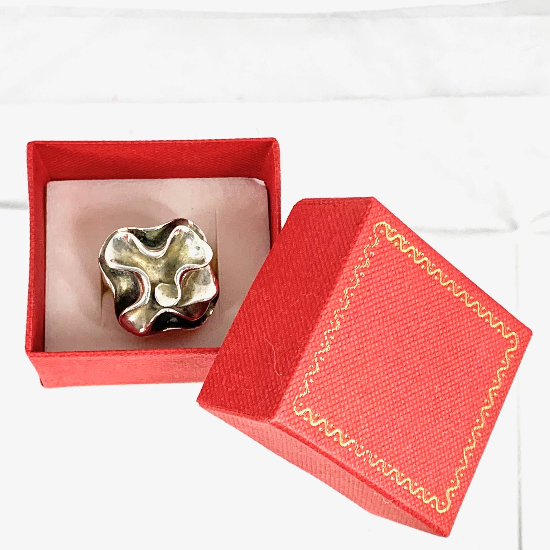 Silpada Designs Blühende Blume 925 Sterling Silber Ring Ruhestand Vintage Größe 8 von RareBeauty