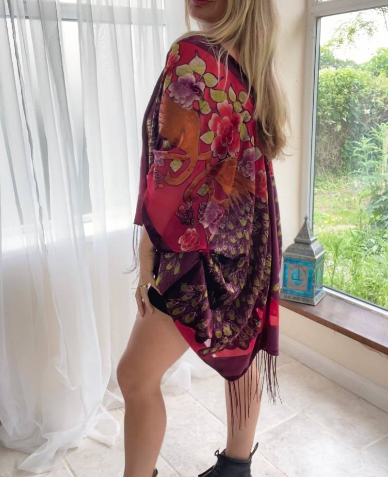 Fringe Samt Kimono Jacke Morgenmantel Fringe Samt Kimono Jacke Morgenmantel von RareBirdEngland
