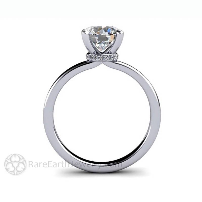 Moissanit Solitär Verlobungsring Forever One Rund Ring Eco-Friendly Diamond Alternative von RareEarth