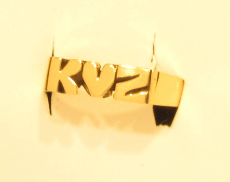 Benutzerdefinierte Ring Aus Massivem Messing Anfang Herz Anfangsring | Hand Geschnitzter Ring von RareInclusions
