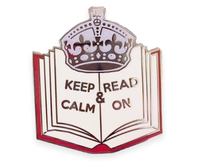 Glitzer Keep Calm & Read On Pin Glitzer Keep Calm & Read On Pin von RareUnlimitedFinds