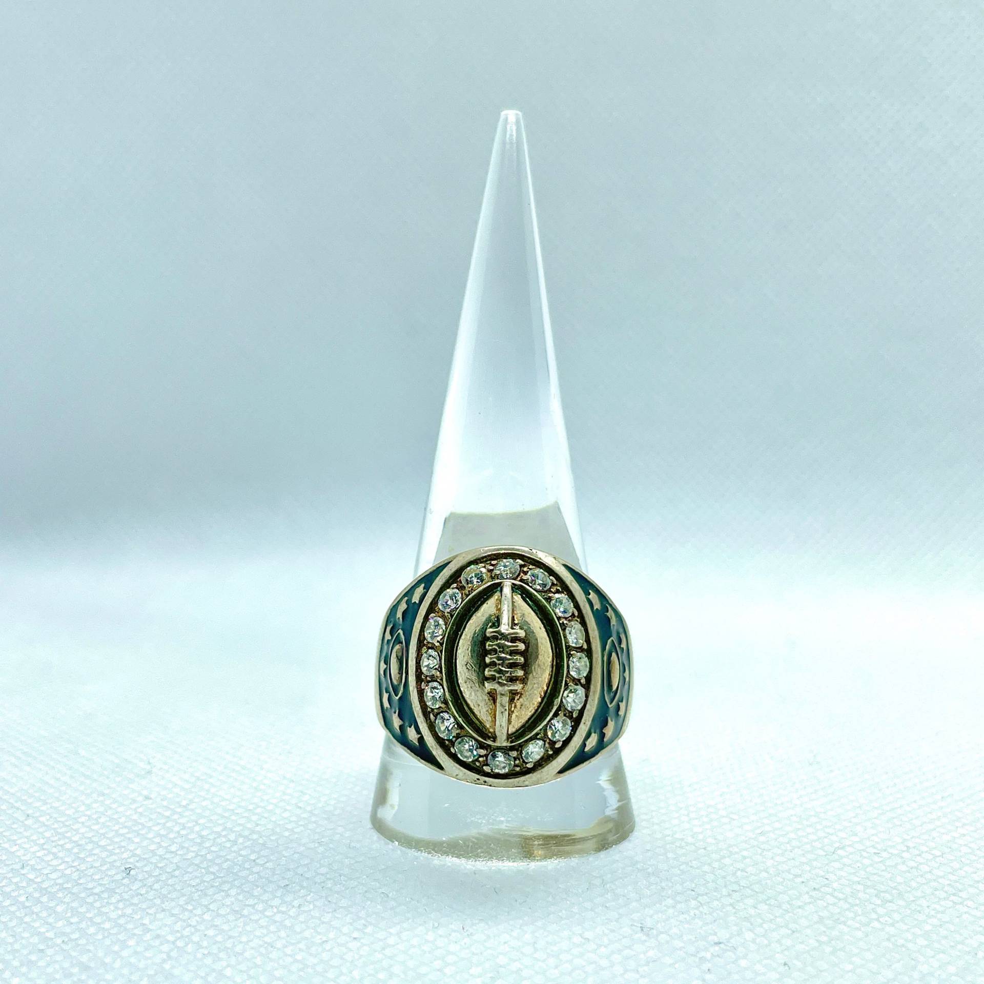 sterling Silber Fußball Klasse Ring sterling Silber Fußball Klasse Ring von RareZewelry