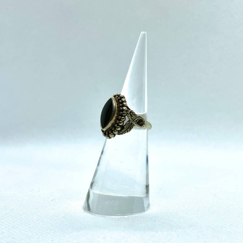 sterling Silber Onyx Ring von RareZewelry
