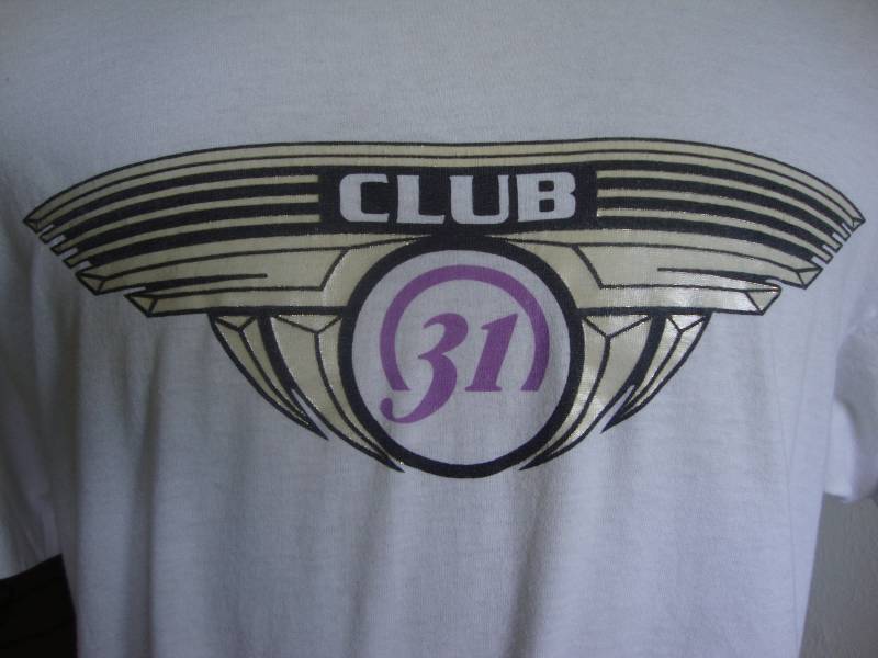 Vintage 80Er Jahre Club 31 White T Shirt Size M von RareshirtVintage