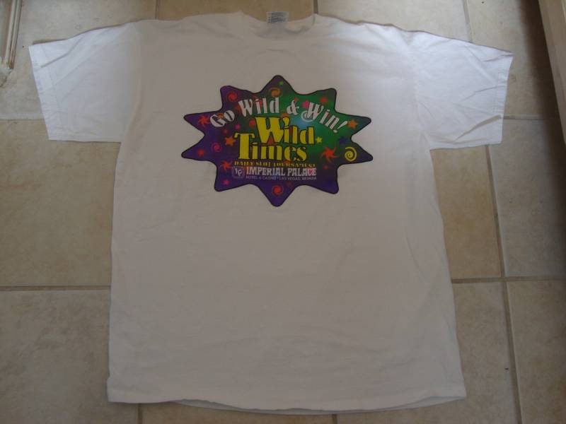 Vintage 90's Wild Times Daily Slot Turnier Imperial Palace Kasino Las Vegas Nevada Weißes T-Shirt Größe Xl von RareshirtVintage