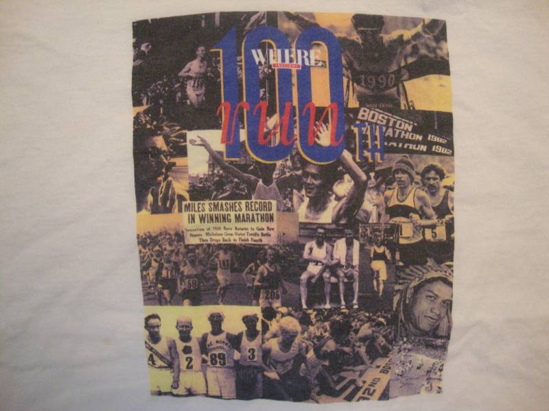 Vintage 90Er Boston Marathon 100 Where Run T-Shirt Größe Xl von RareshirtVintage