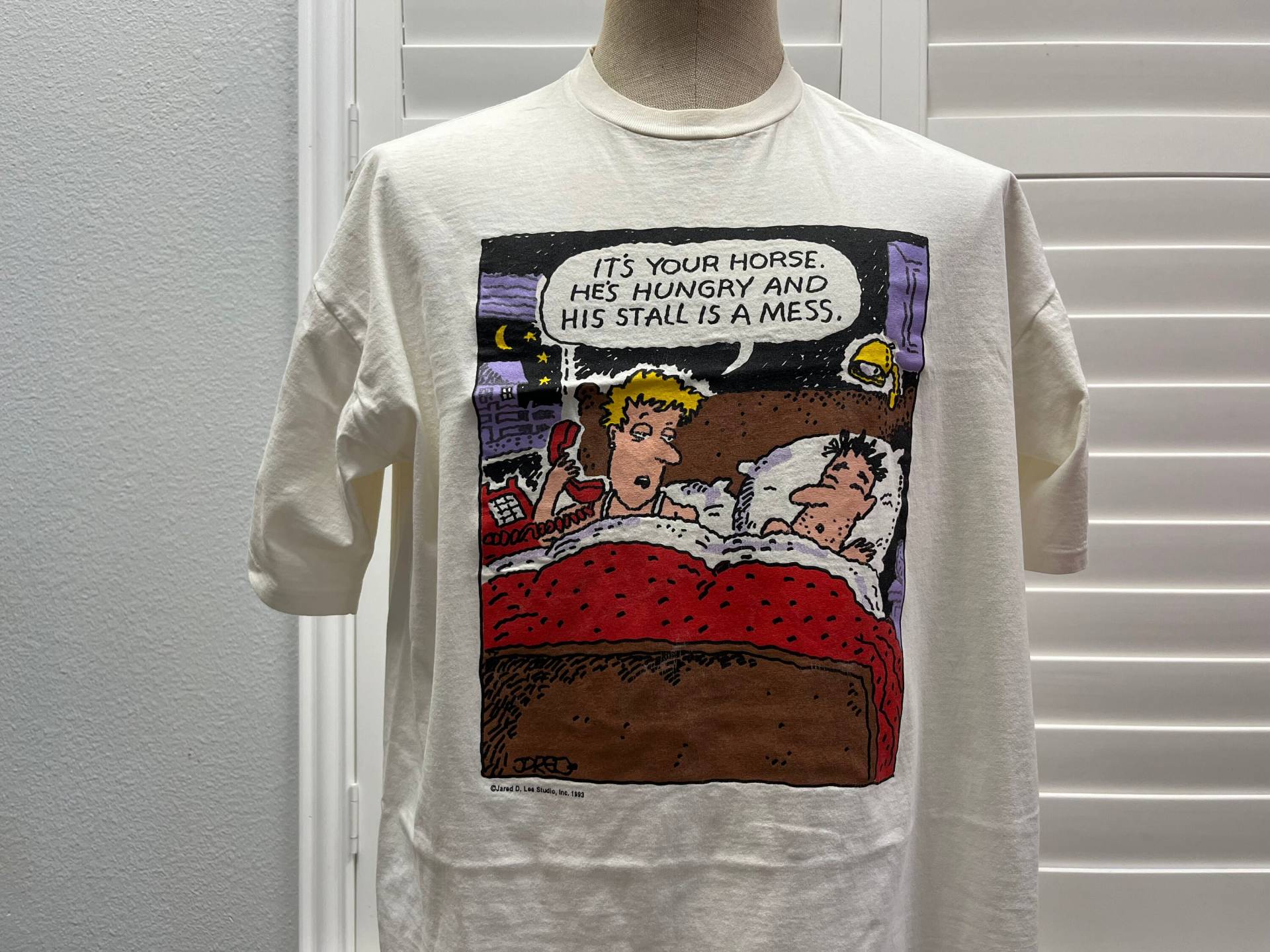 Vintage 90Er Jahre It Es Your Horse. Er Ist Hungrig Und Sein Stall Ein Chaos. Nachtkleid Gr. Xl von RareshirtVintage