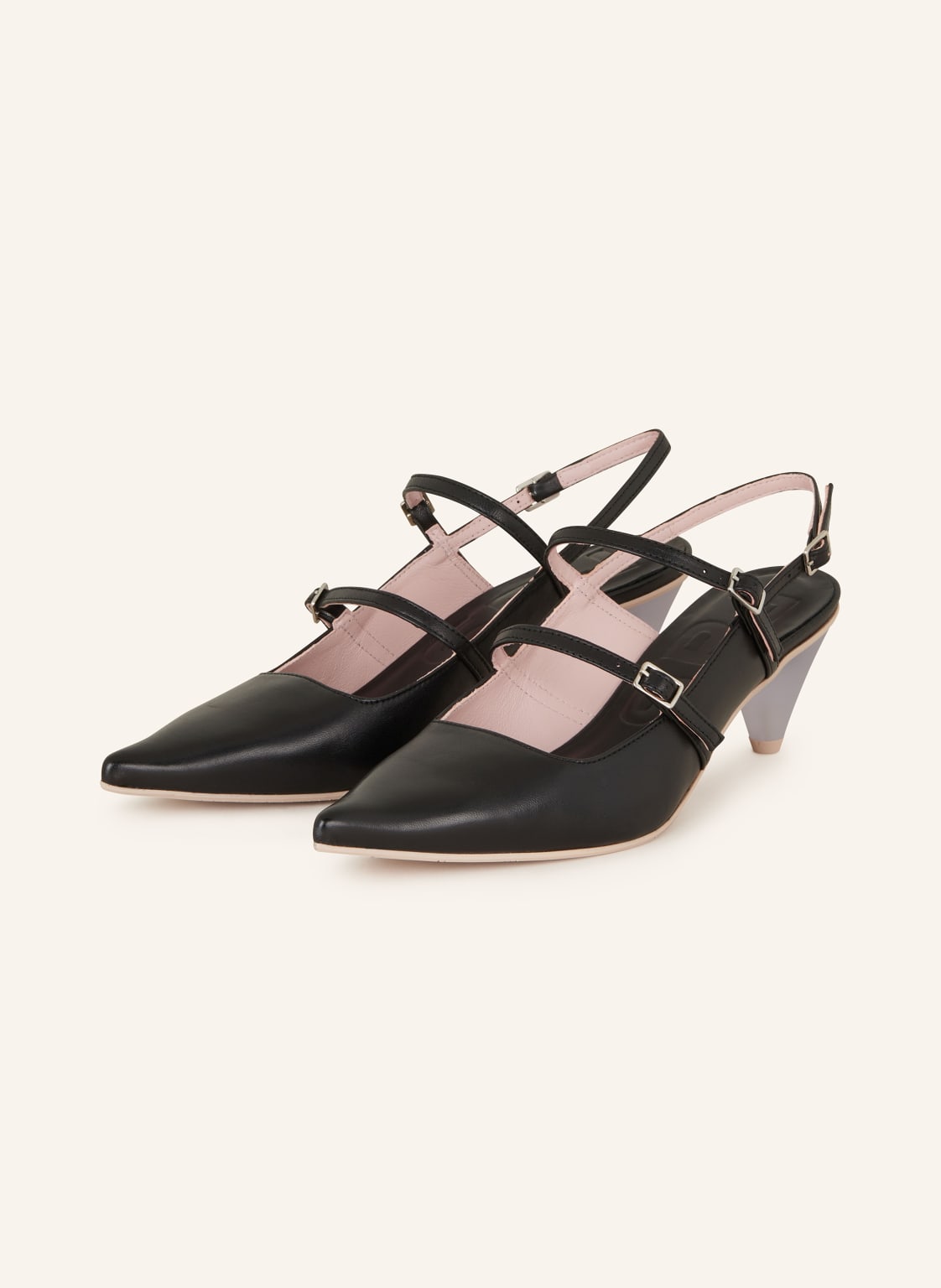 Ras Slingpumps Napa schwarz von Ras