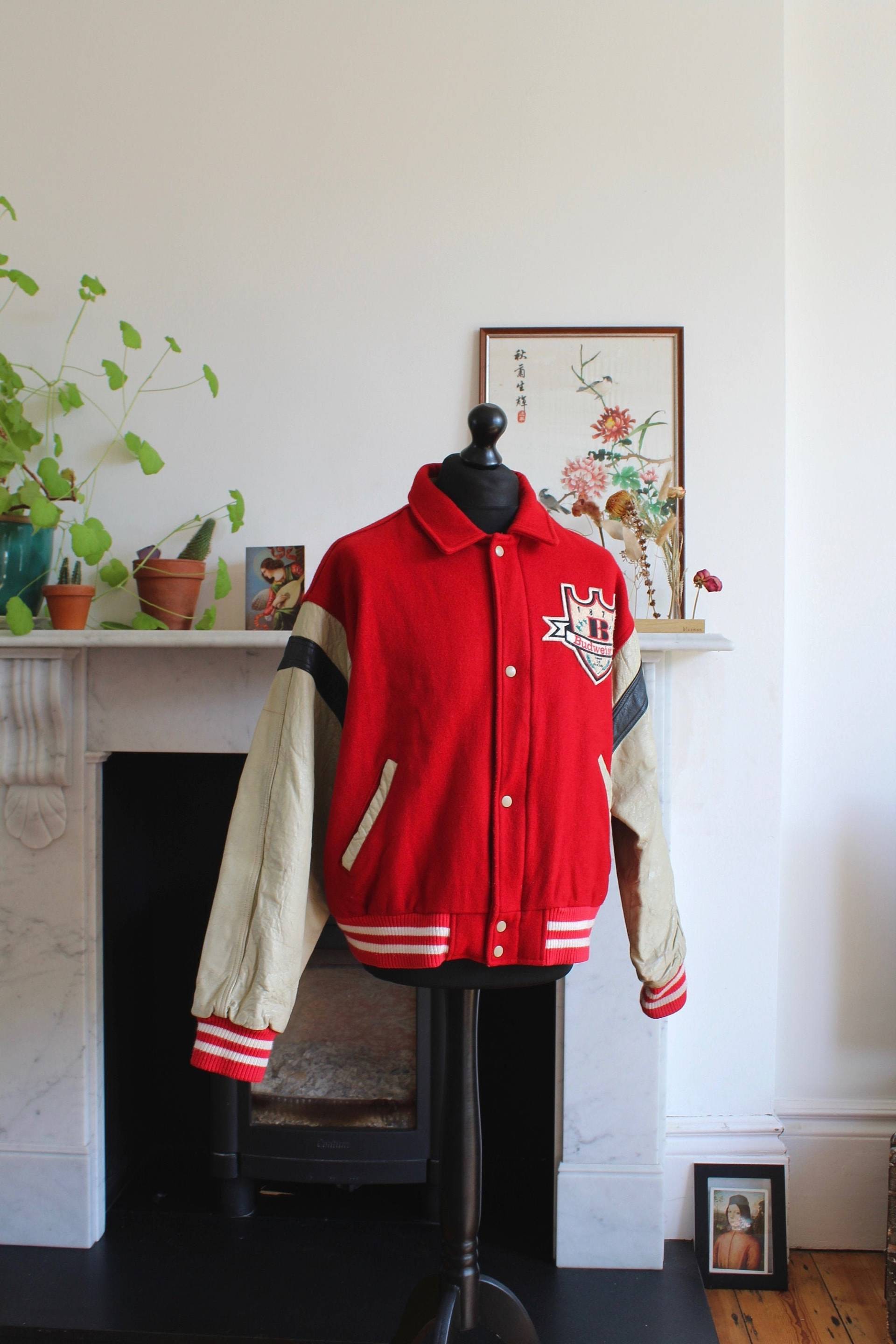 Vintage 80Er Jahre Budweiser Varsity Jacke, Xl von Rascalsrummage