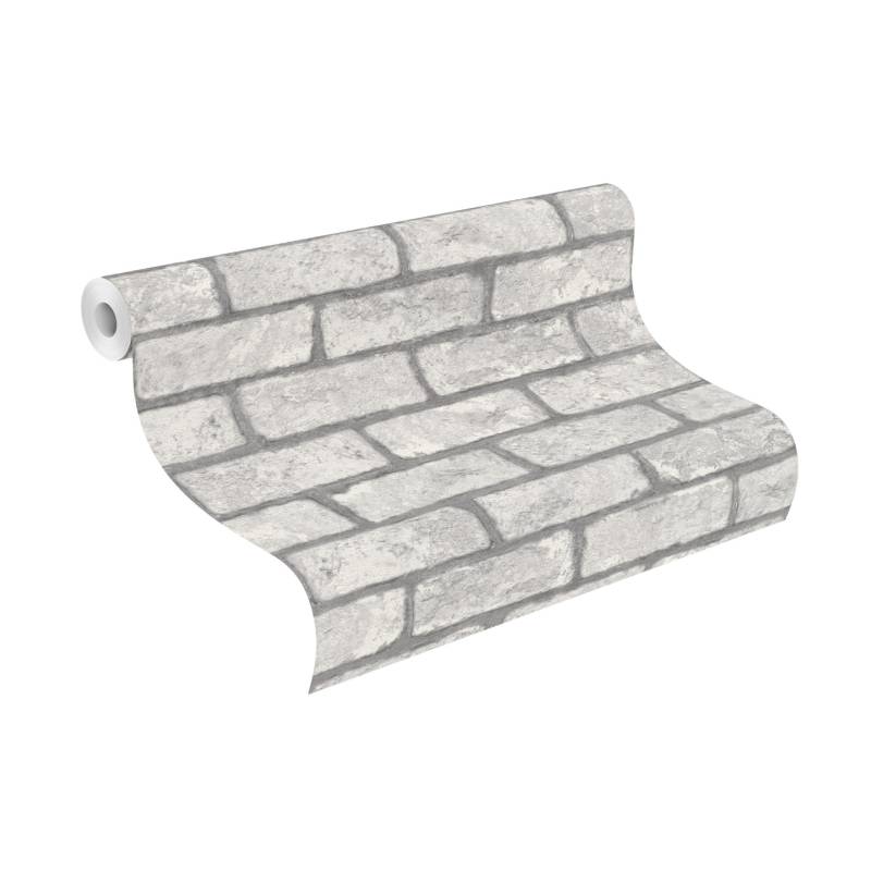 Rasch Papiertapete "Papiertapete mit Steinoptik in Grau" 3D-Optik glatt Steinoptik von Rasch