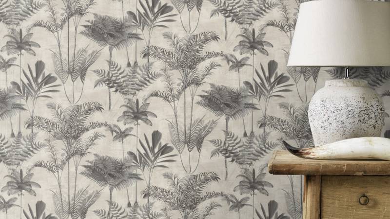 Rasch Vliestapete "Vliestapete Lirirco 555134" botanisch strukturiert von Rasch