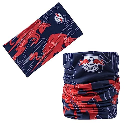 RB Leipzig Bandana - BULLS - Schlauchschal marine-rot Tuch Halstuch RBL - Plus Lesezeichen Wir lieben Fußball von Rasenballsport Leipzig