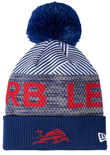 RB Leipzig New Era Bommelmütze - Dynamischer Bulle - Beanie | Wintermütze | Mütze mit Bommel RBL - Plus Lesezeichen Wir lieben Fußball von Rasenballsport Leipzig