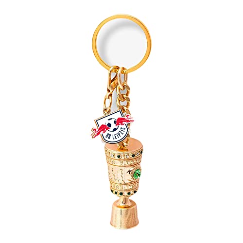 RB Leipzig Schlüsselanhänger - 3D Pokal mit Logo Charm - Keyring RBL Anhänger - Plus Lesezeichen Wir lieben Fußball Mehrfarbig von Rasenballsport Leipzig