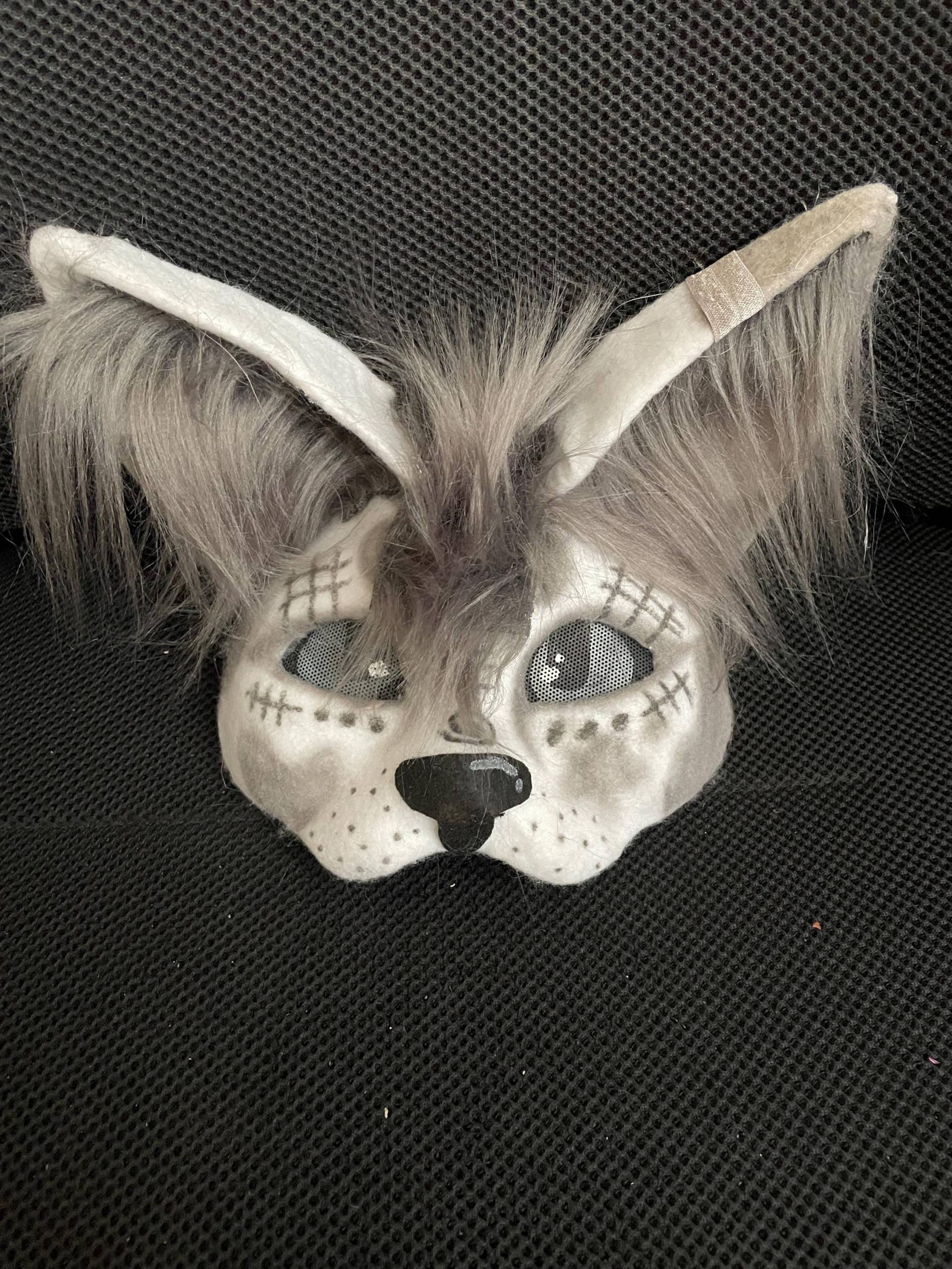 Grey Therian Cat Mask Grey Therian Cat Mask von RaspzMasks