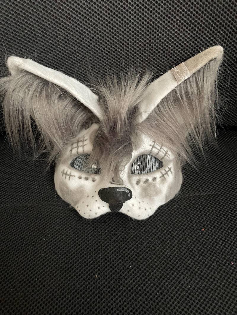 Grey Therian Cat Mask von RaspzMasks