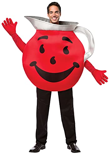 Rasta Imposta Herren Kool Aid Guy Kostüme in Erwachsenengröße, Rot/Schwarz/Silber, Einheitsgre (2er Pack) von Rasta Imposta