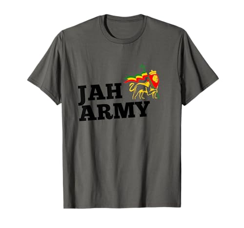 Herren Damen Jamaika Reggae Jah Army Rastafari Lion of Judah T-Shirt Herren Damen Jamaika Reggae Jah Army Rastafari Lion of Judah T-Shirt von Rasta Reggae Attire