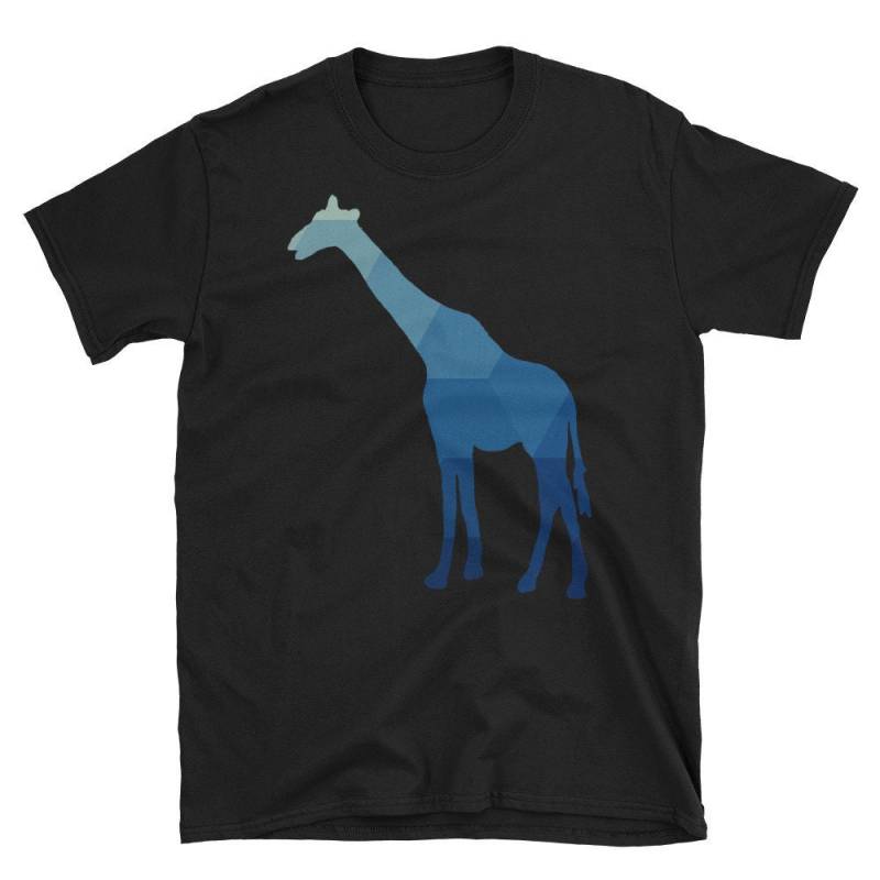 Blaue Giraffe Kurzarm Unisex T-Shirt Blaue Giraffe Kurzarm Unisex T-Shirt von RastaBearStudio