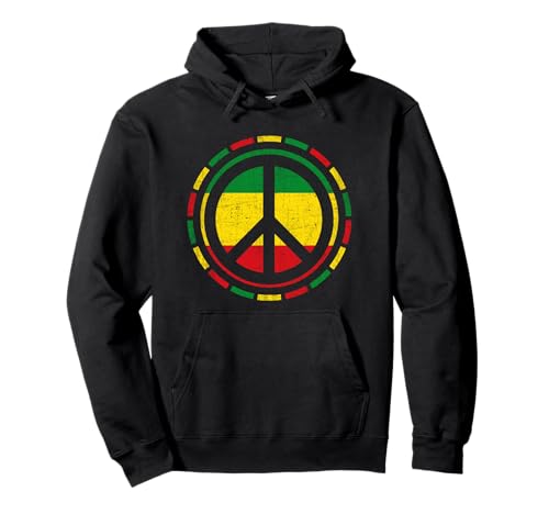 Rasta Peace Design. Geschenk für Reggae Musikliebhaber Pullover Hoodie von Rastafari Rasta-Reggae-Designs