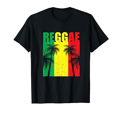 Reggae Jamaican Vacation T-Shirt Gift Palm Tree Silhouette Reggae Jamaican Vacation T-Shirt Gift Palm Tree Silhouette von Rastafari rasta Reggae Tees