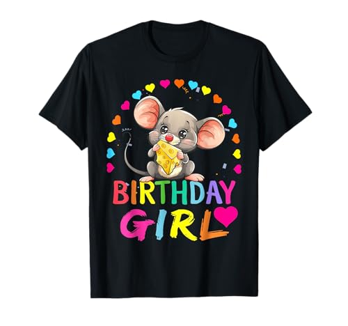 Regenbogen Geburtstag Mädchen Ratte Familie Ratte Mädchen Geburtstag T-Shirt Regenbogen Geburtstag Mädchen Ratte Familie Ratte Mädchen Geburtstag T-Shirt von Rat Birthday Girl